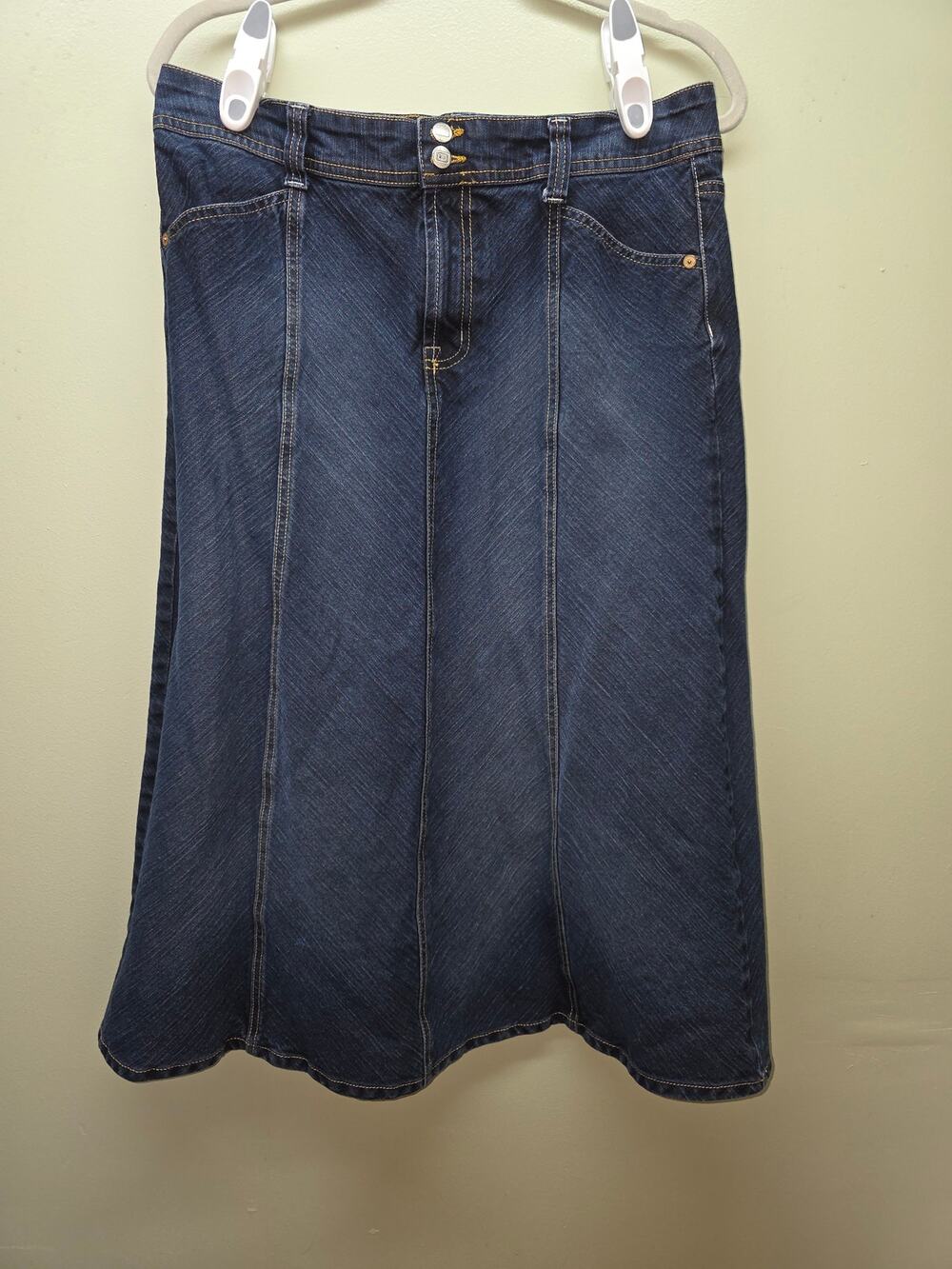 Bandolino Blu Denim Midi Skirt Women's Size 12